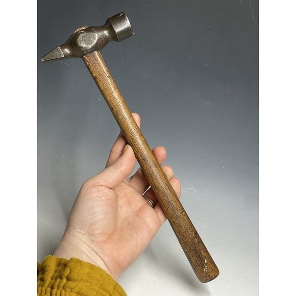 Antique 3.5" HEAD 11" Overall Jeweler Watch Makers Silversmith Hammer Chasing - Picture 12 of 13